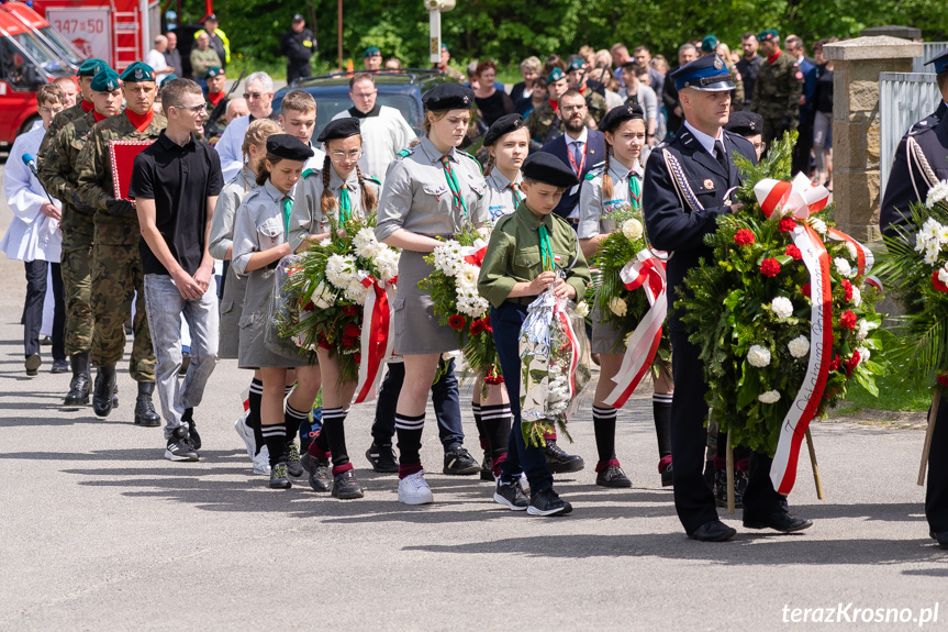 Uroczystość pogrzebowa kpr. Jana Borka w Lubatowej