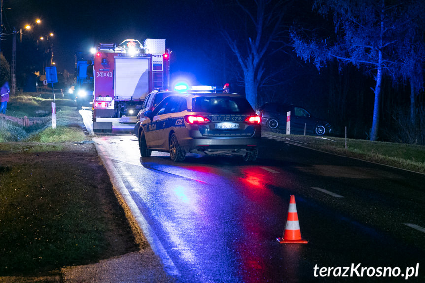 Ustrobna. Zderzenie dwóch samochodów