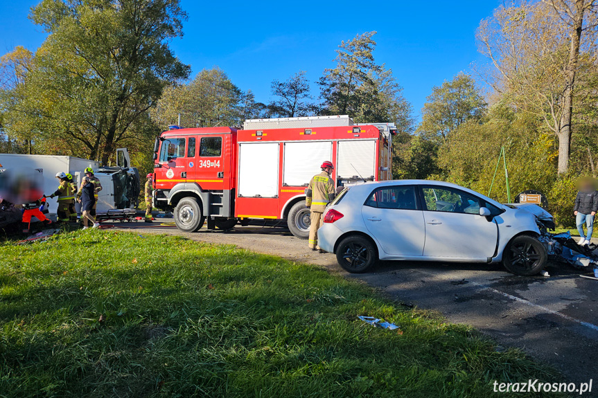 Wietrzno. Zderzenie trzech samochodów