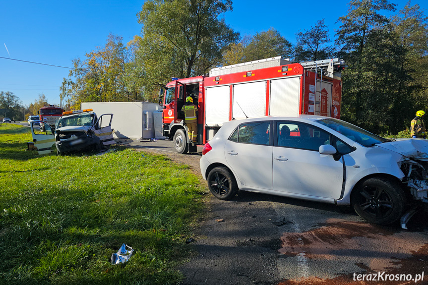 Wietrzno. Zderzenie trzech samochodów