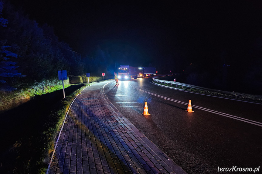 Wola Komborska. Wypadek samochodu osobowego