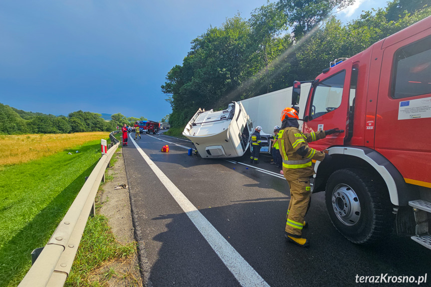 Wypadek ciężarówki w Nowej Wsi