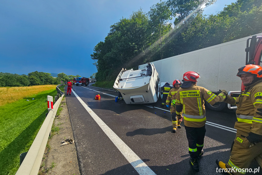 Wypadek ciężarówki w Nowej Wsi