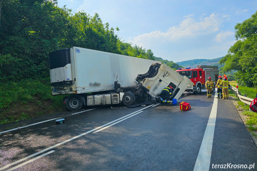 Wypadek ciężarówki w Nowej Wsi