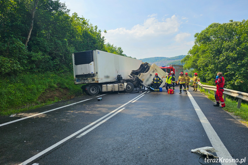 Wypadek ciężarówki w Nowej Wsi