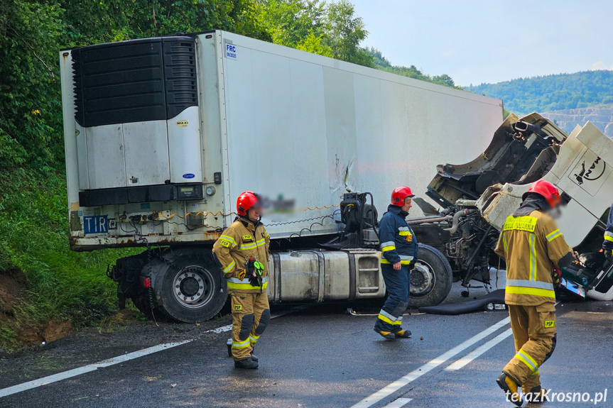 Wypadek ciężarówki w Nowej Wsi