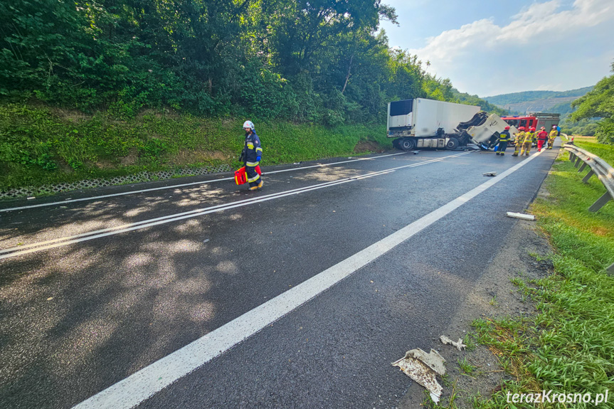 Wypadek ciężarówki w Nowej Wsi