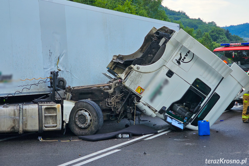 Wypadek ciężarówki w Nowej Wsi