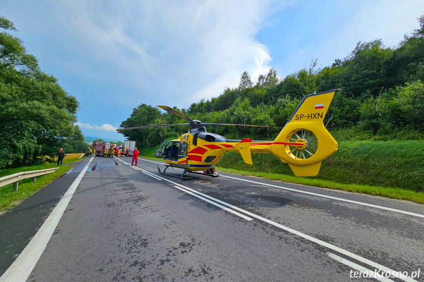 Wypadek ciężarówki w Nowej Wsi