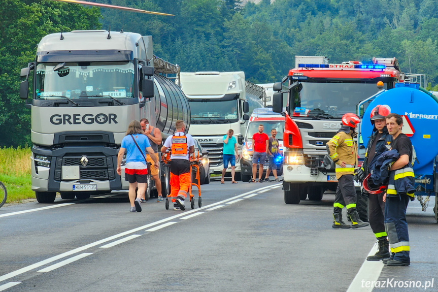 Wypadek ciężarówki w Nowej Wsi