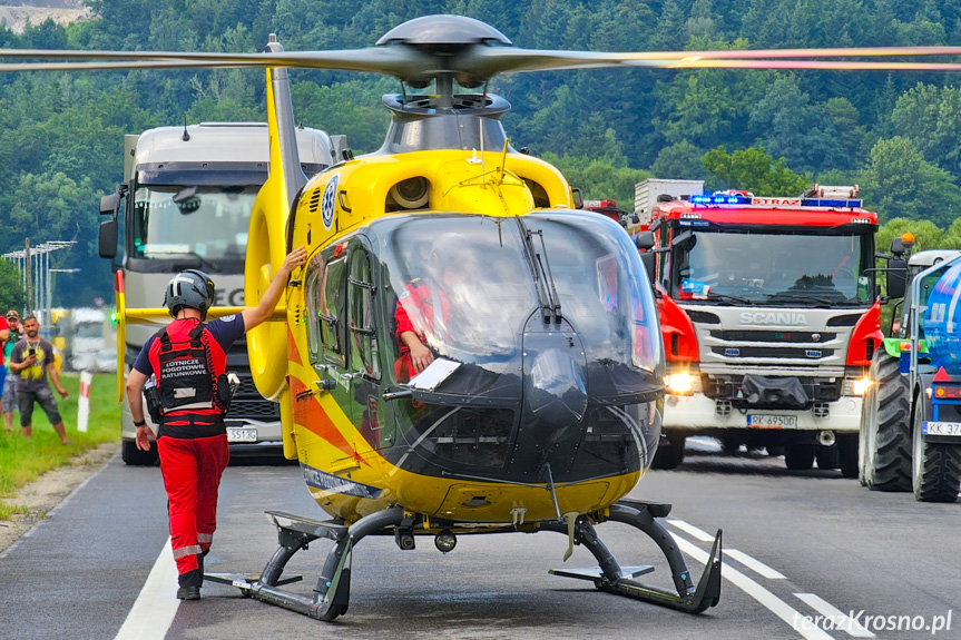 Wypadek ciężarówki w Nowej Wsi