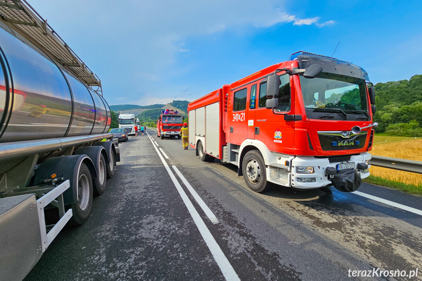 Wypadek ciężarówki w Nowej Wsi