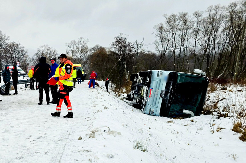 Wypadek krośnieńskiego autokaru w Wołosate