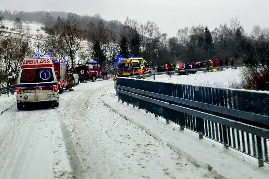 Wypadek krośnieńskiego autokaru w Wołosate