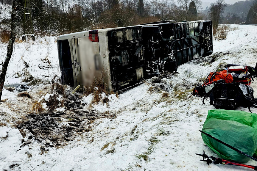 Wypadek krośnieńskiego autokaru w Wołosate