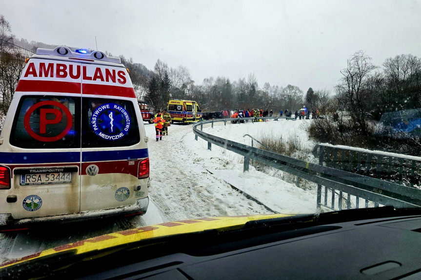 Wypadek krośnieńskiego autokaru w Wołosate