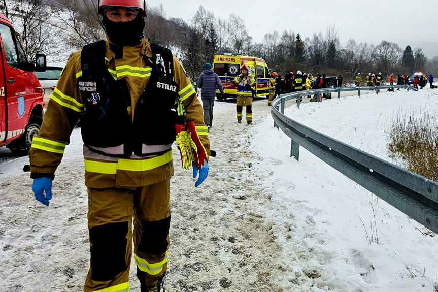 Wypadek krośnieńskiego autokaru w Wołosate