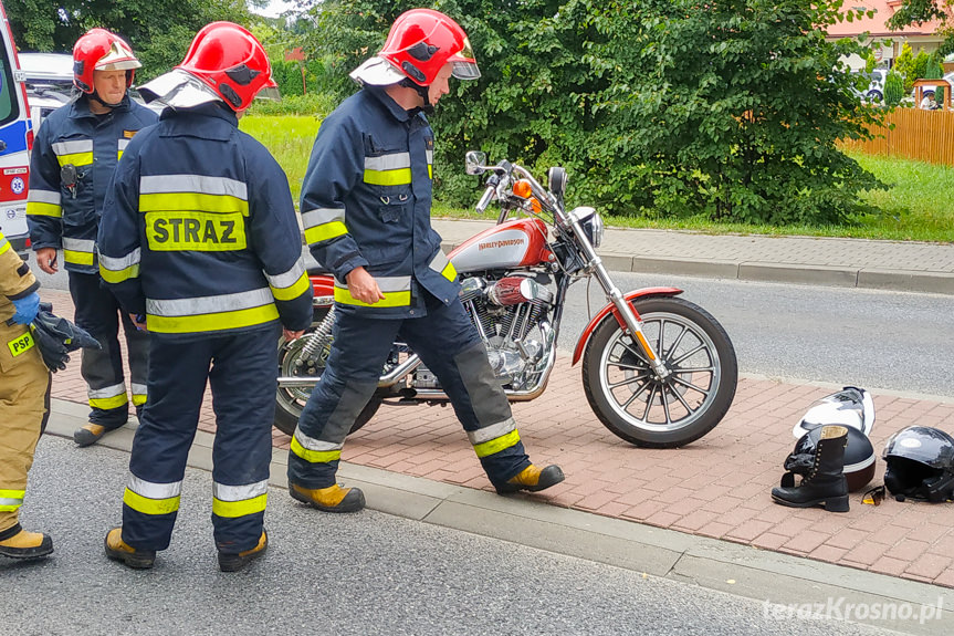 Wypadek motocyklistki na Zręcińskiej