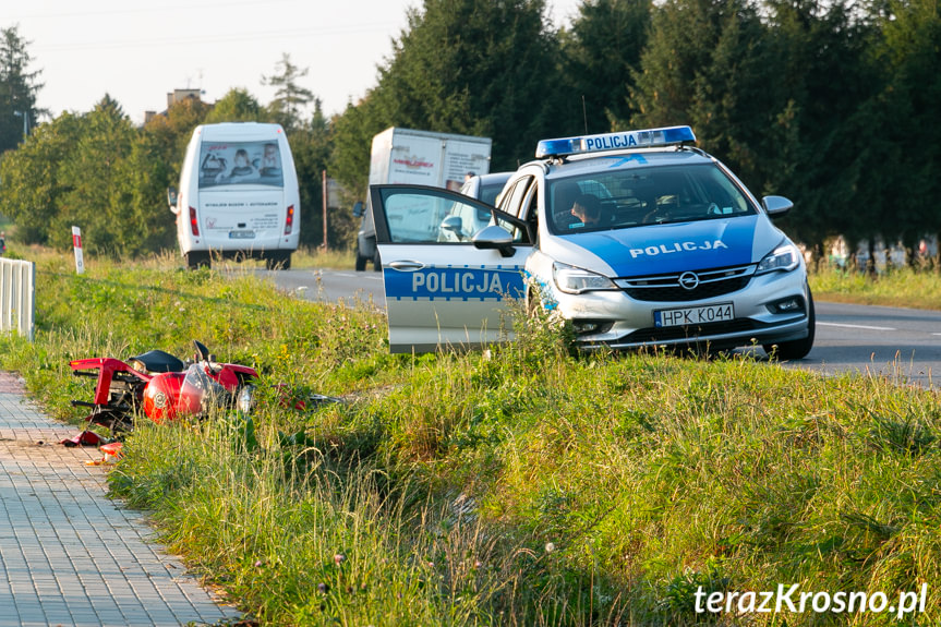 Wypadek motocyklisty w Bajdach