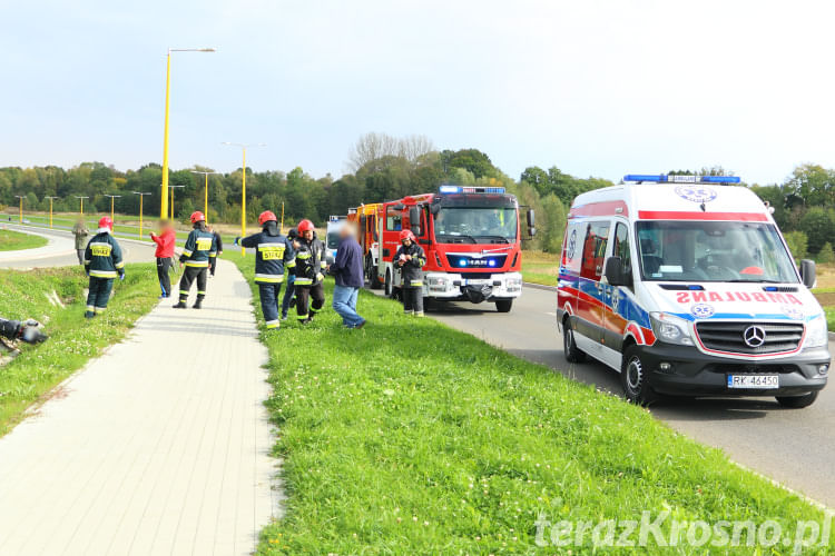 Wypadek motocyklisty w Krośnie