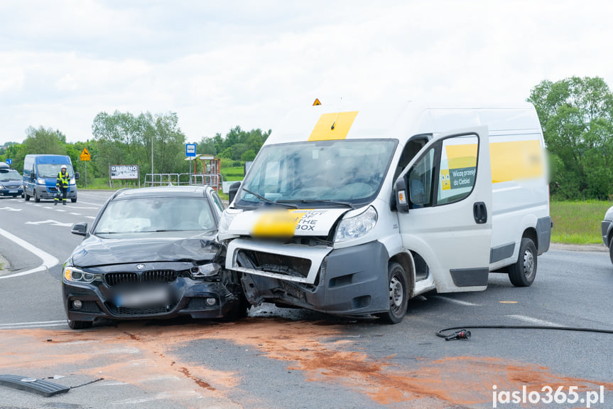 Wypadek na DK28 w Jaśle