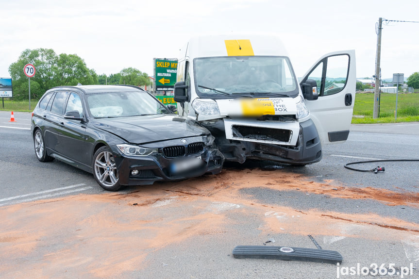 Wypadek na DK28 w Jaśle