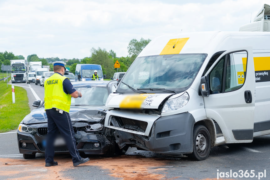 Wypadek na DK28 w Jaśle