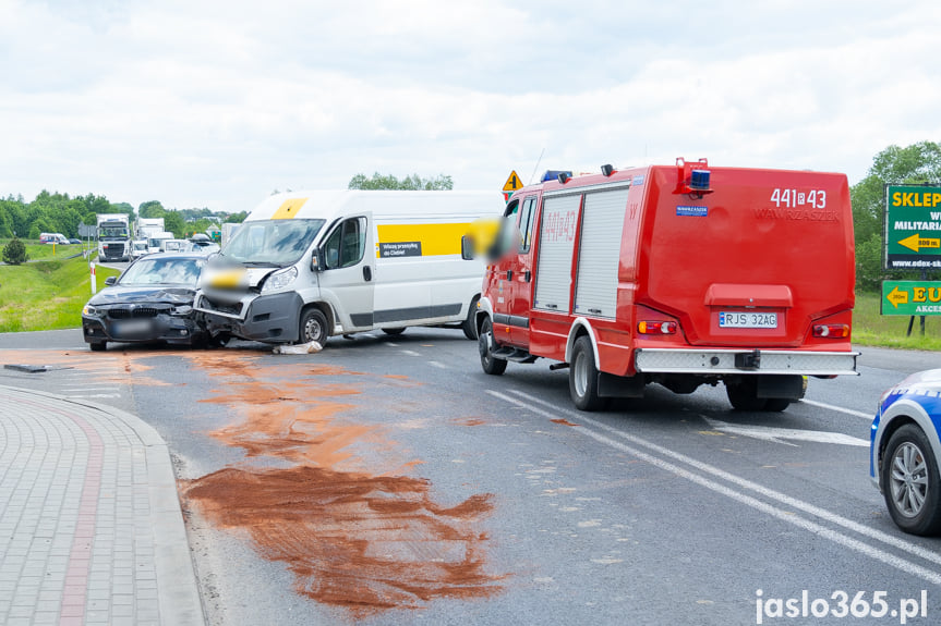 Wypadek na DK28 w Jaśle