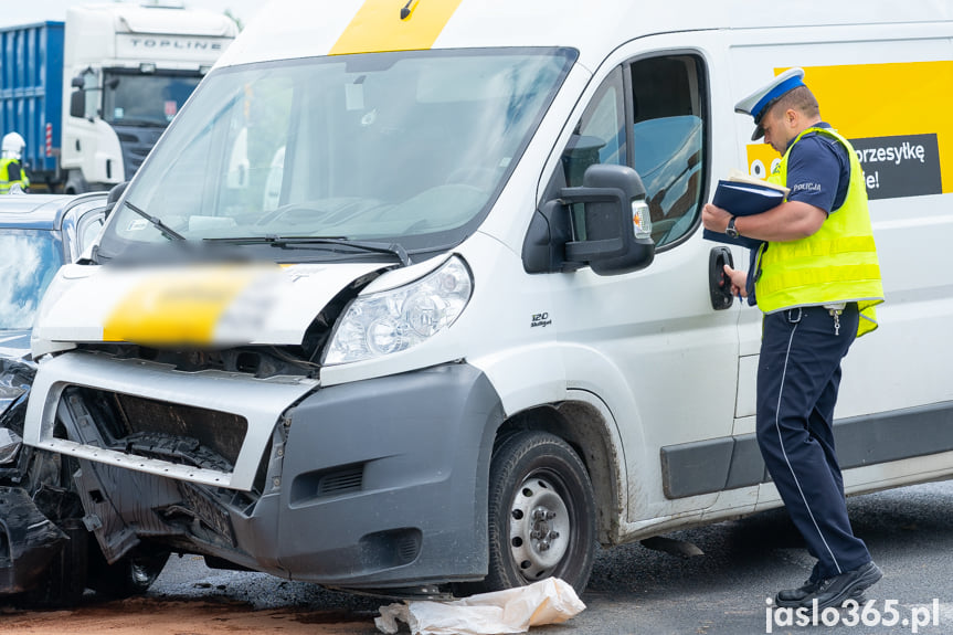 Wypadek na DK28 w Jaśle