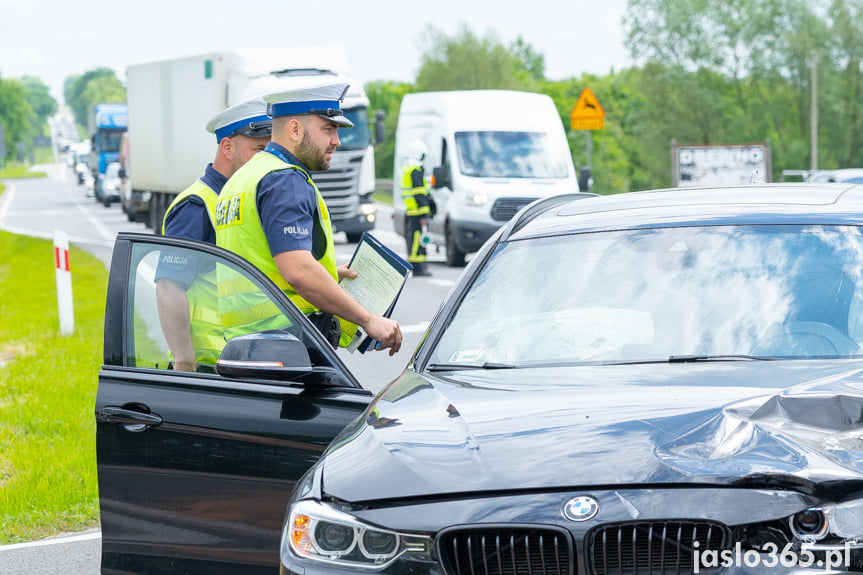 Wypadek na DK28 w Jaśle