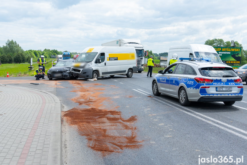 Wypadek na DK28 w Jaśle