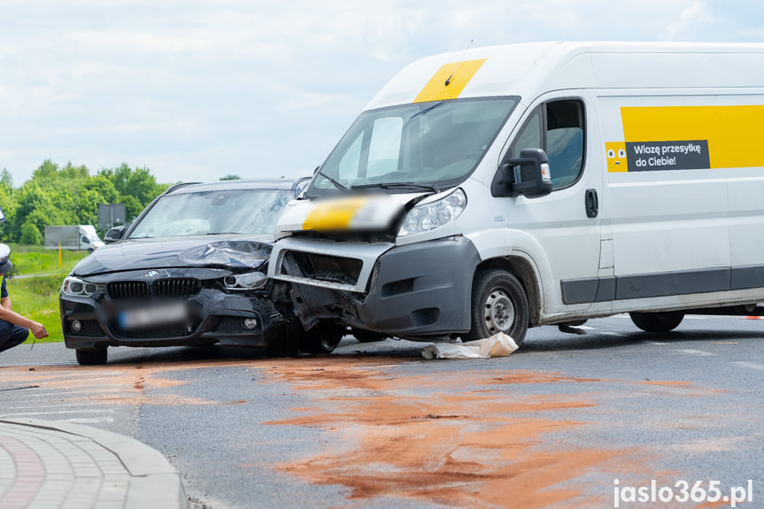 Wypadek na DK28 w Jaśle