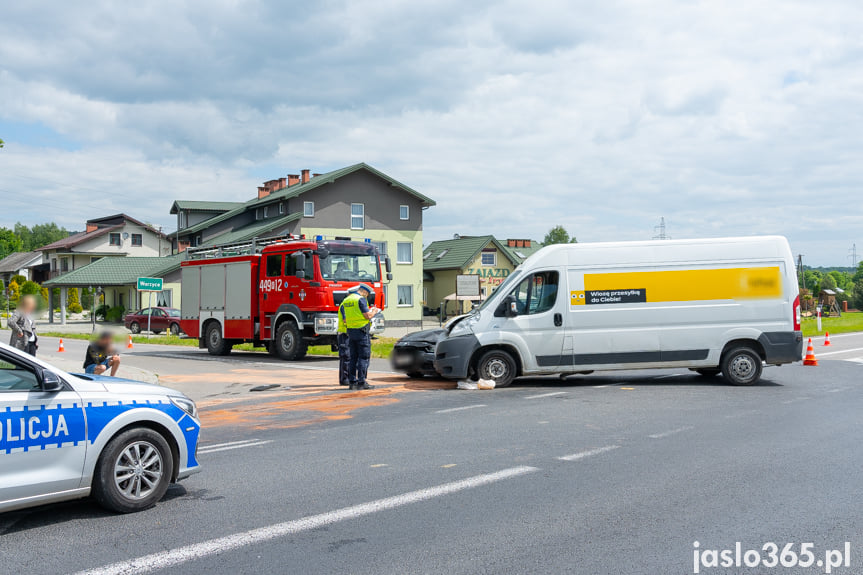 Wypadek na DK28 w Jaśle