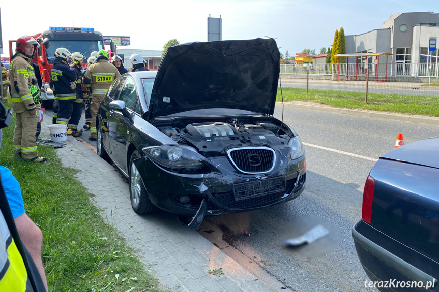 Wypadek na Podkarpackiej w Krośnie