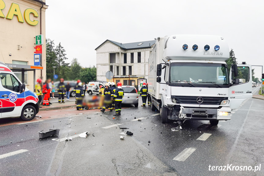 Wypadek na Rzeszowskiej w Krośnie