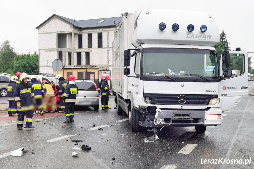 Wypadek na Rzeszowskiej w Krośnie