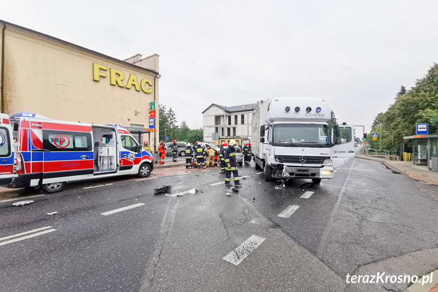 Wypadek na Rzeszowskiej w Krośnie