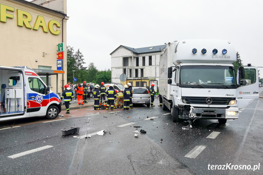 Wypadek na Rzeszowskiej w Krośnie