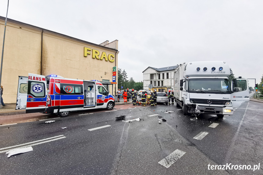 Wypadek na Rzeszowskiej w Krośnie