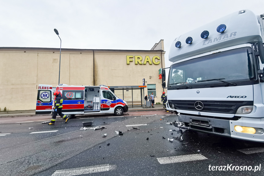 Wypadek na Rzeszowskiej w Krośnie