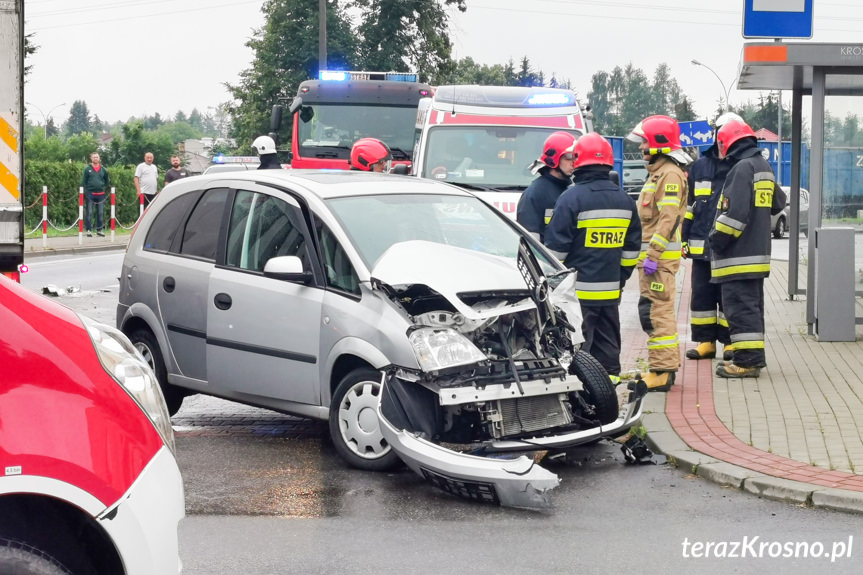 Wypadek na Rzeszowskiej w Krośnie