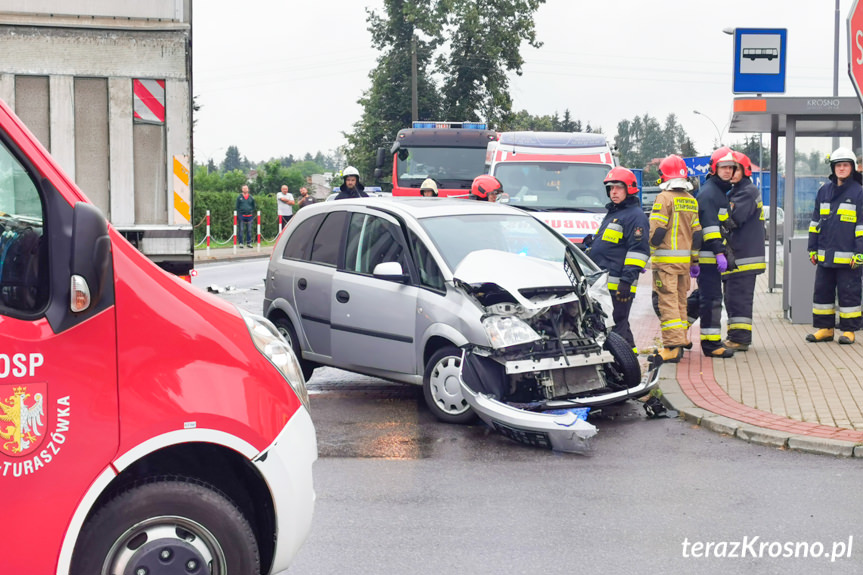 Wypadek na Rzeszowskiej w Krośnie