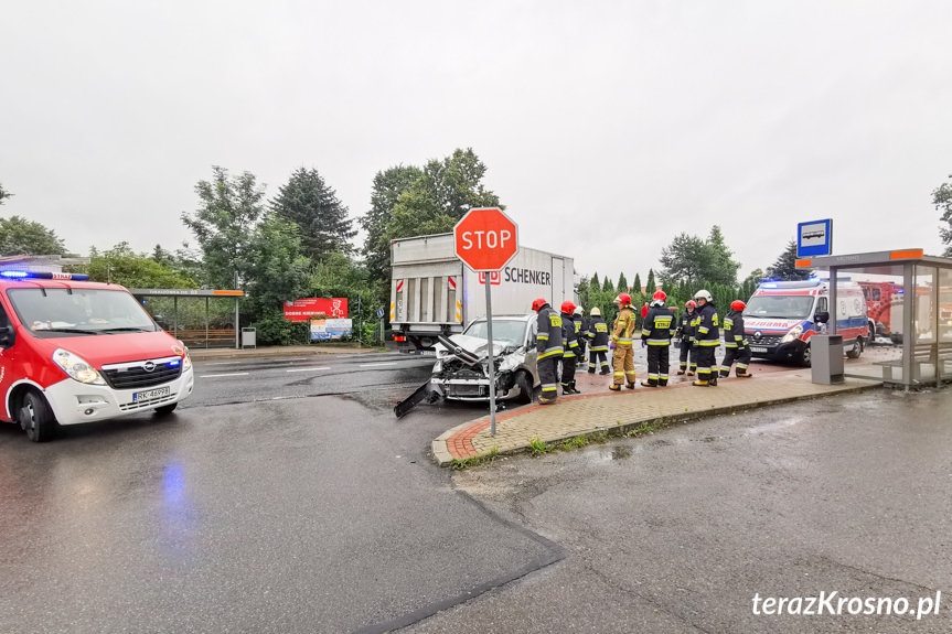 Wypadek na Rzeszowskiej w Krośnie