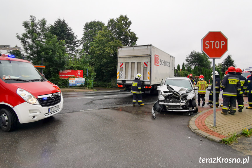 Wypadek na Rzeszowskiej w Krośnie