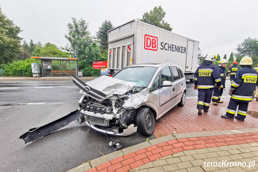 Wypadek na Rzeszowskiej w Krośnie