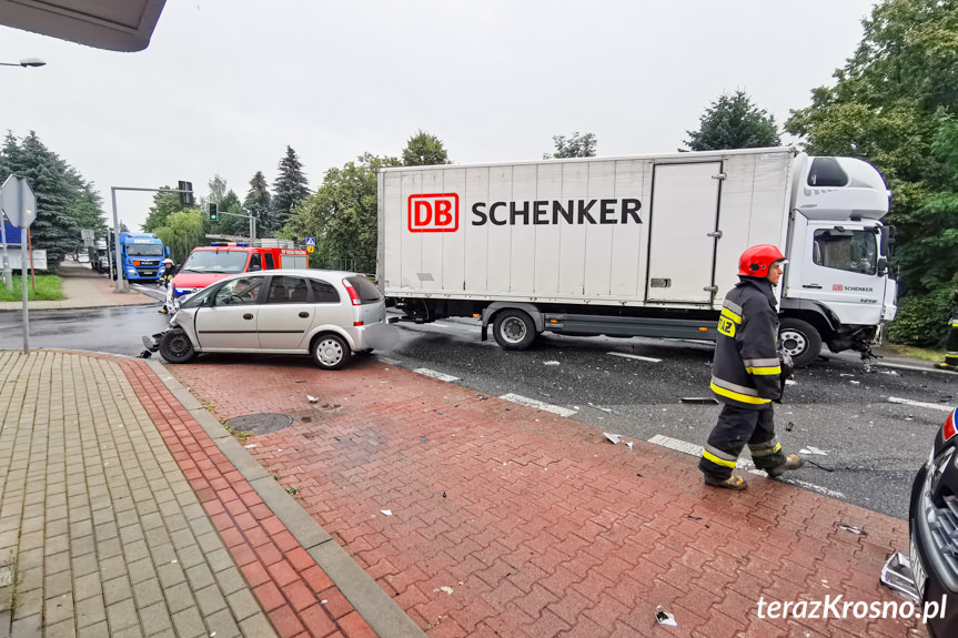 Wypadek na Rzeszowskiej w Krośnie