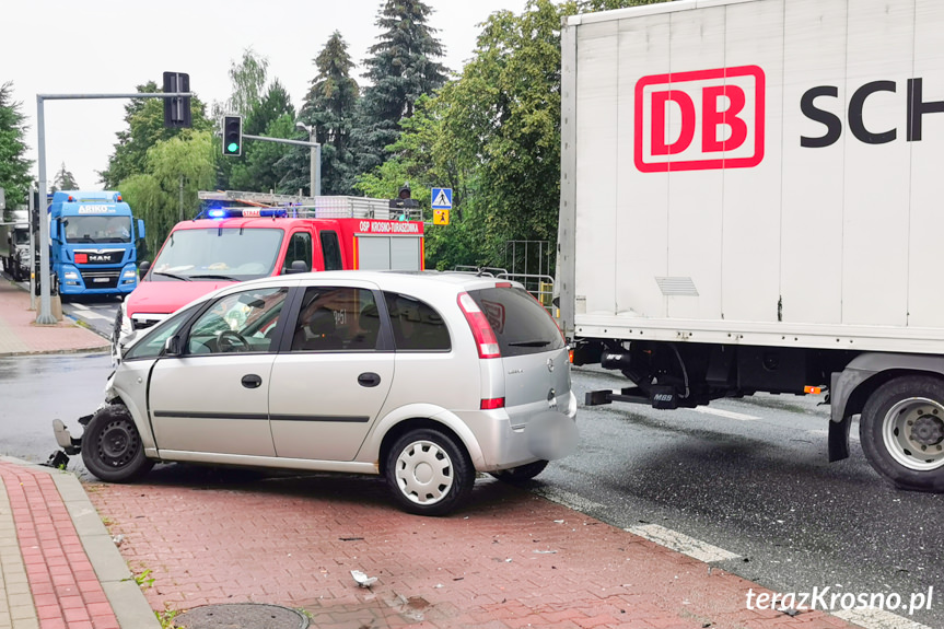 Wypadek na Rzeszowskiej w Krośnie