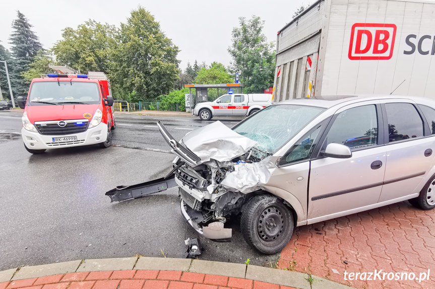 Wypadek na Rzeszowskiej w Krośnie