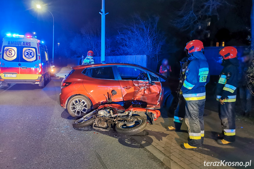 Wypadek na Sikorskiego w Krośnie