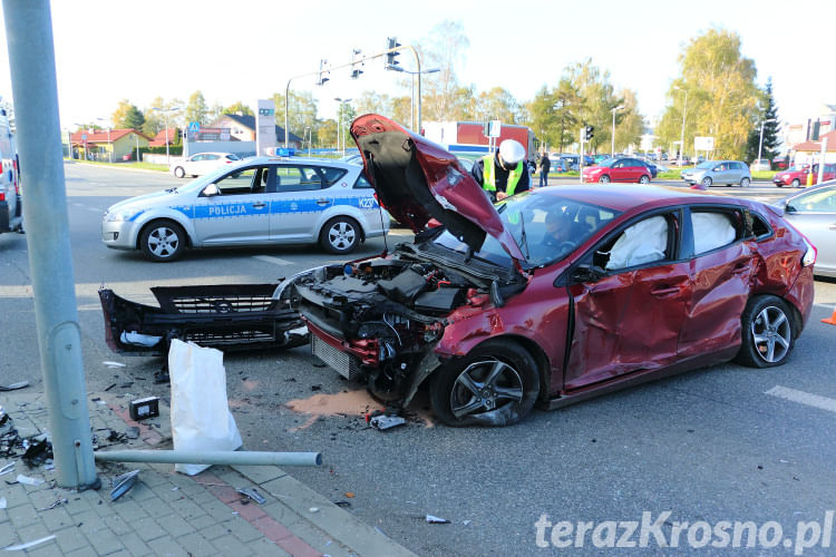 Wypadek na skrzyżowaniu Podkarpackiej